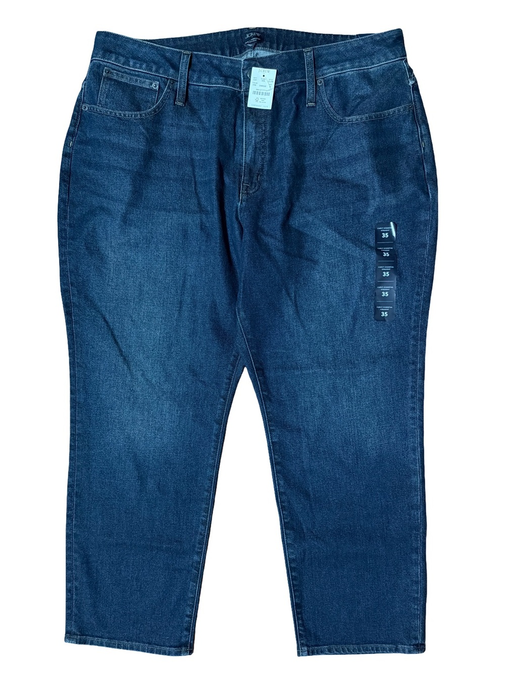 J. Crew Women's Dark Blue Curvy Essential Straight Jeans- Size 20 Plus